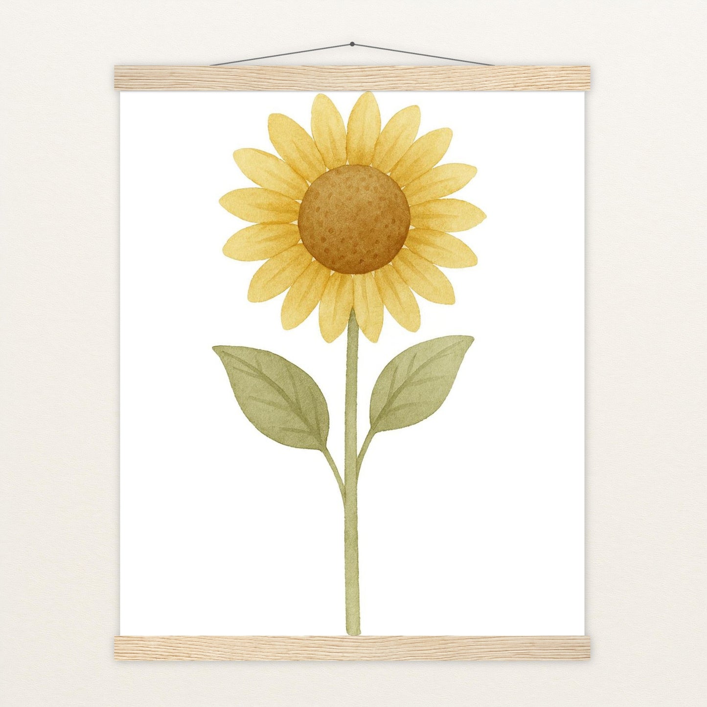 Sonnenblume Poster mit Leisten von tinylearner