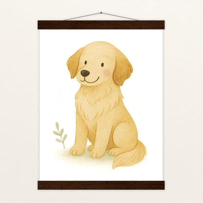 Hugo der Hund Poster mit Leisten von tinylearner