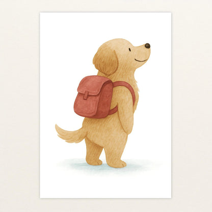 Hugo der Hund - Motiv: "Rucksack" Poster von tinylearner
