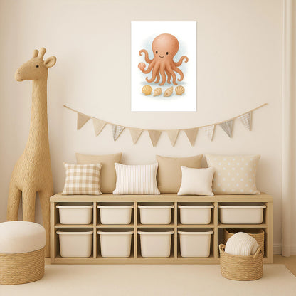 Tilli der Tintenfisch - Motiv: "Muscheln" Poster von tinylearner