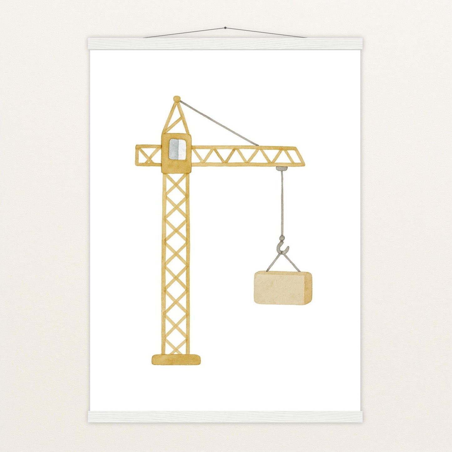 Kran Poster mit Leisten von tinylearner