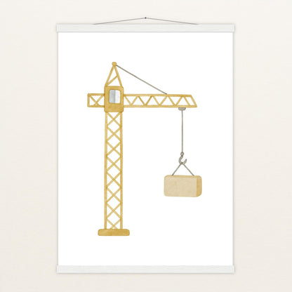 Kran Poster mit Leisten von tinylearner