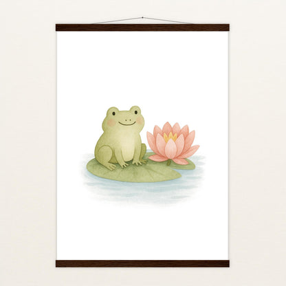 Flocke der Frosch Poster mit Leisten von tinylearner