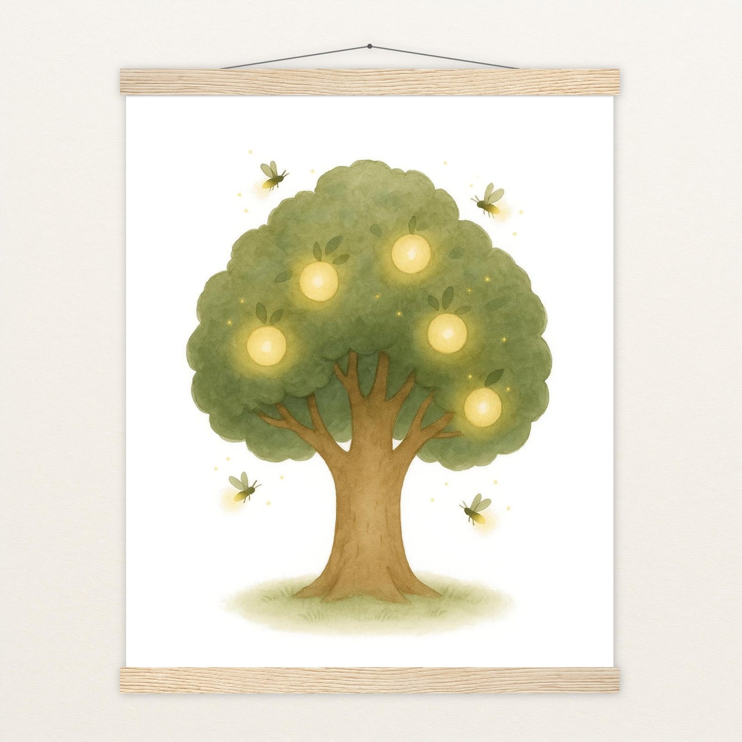 Leuchtbaum Poster mit Leisten von tinylearner