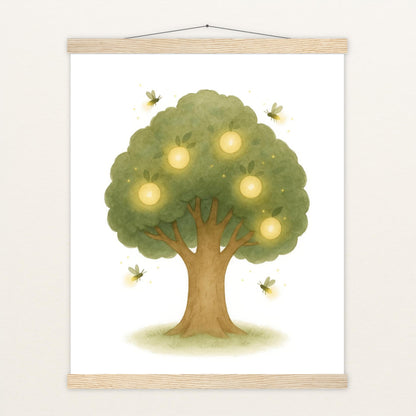 Leuchtbaum Poster mit Leisten von tinylearner