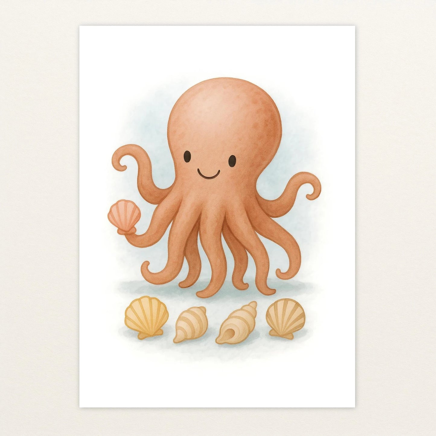 Tilli der Tintenfisch - Motiv: "Muscheln" Poster von tinylearner