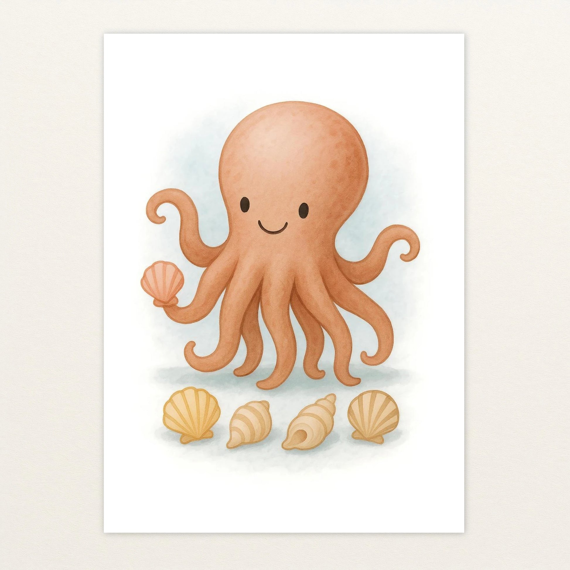 Tilli der Tintenfisch - Motiv: "Muscheln" Poster von tinylearner