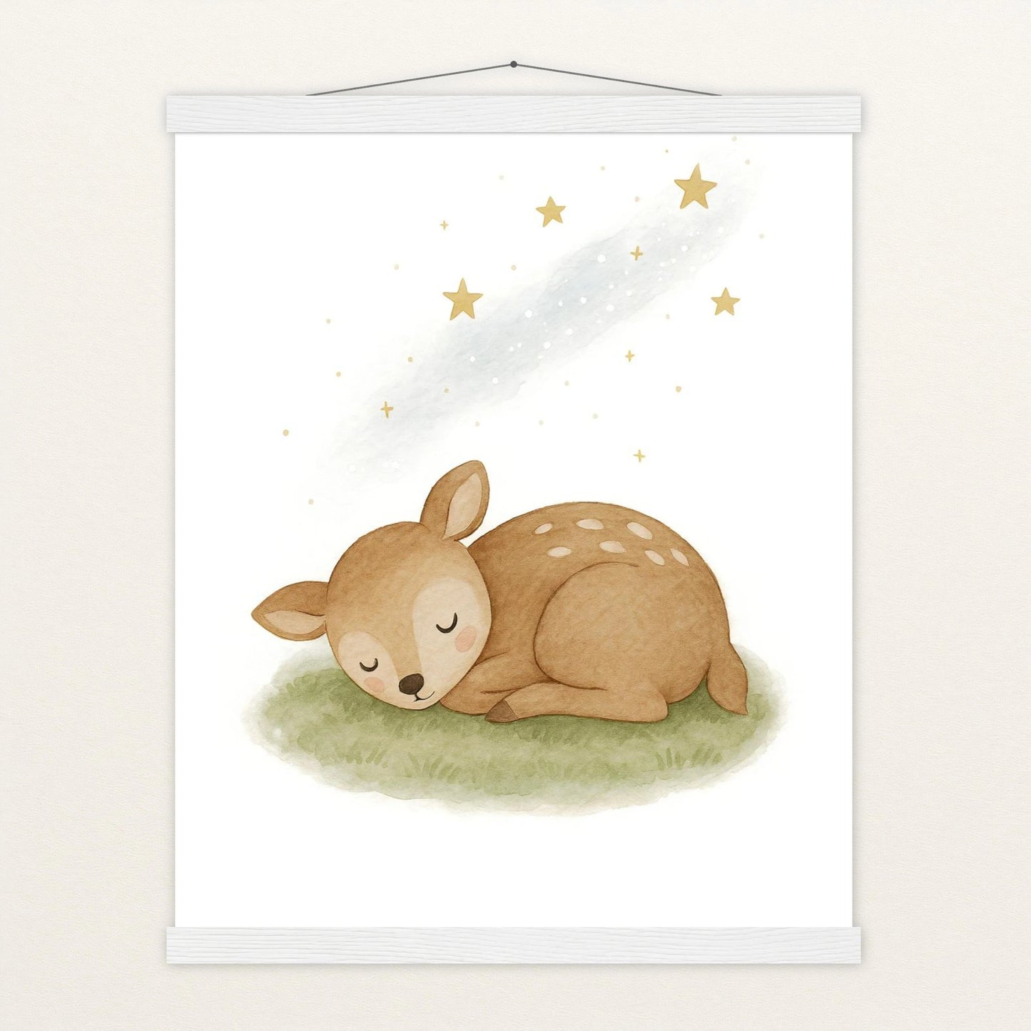 Ria das Reh - Motiv: "Schlafend" Poster mit Leisten von tinylearner