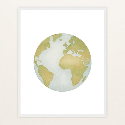 Erde Poster mit Holzrahmen von tinylearner