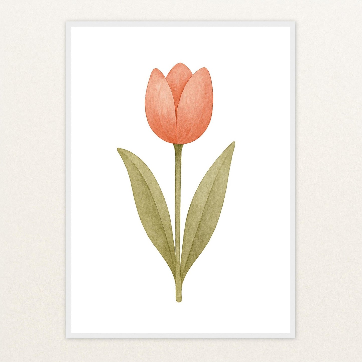 Tulpe Poster mit Holzrahmen von tinylearner