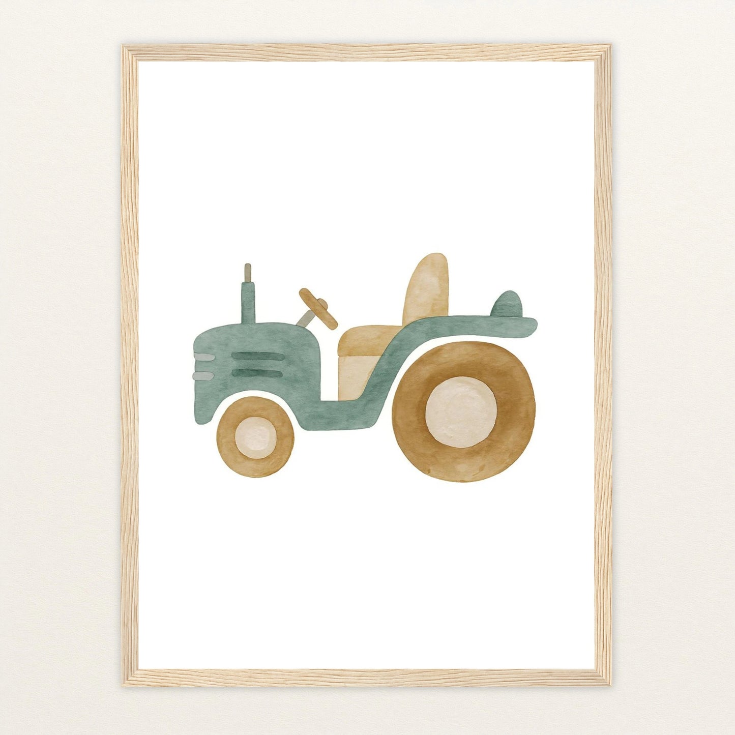 Traktor Poster mit Holzrahmen von tinylearner
