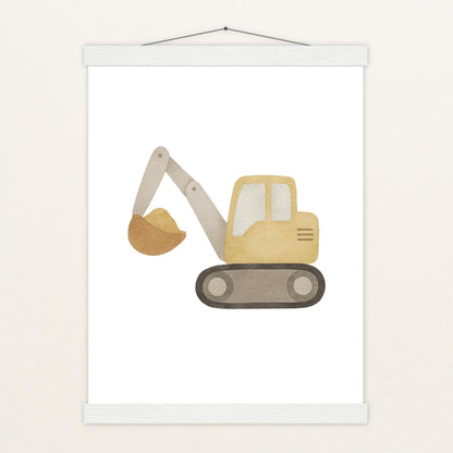 Bagger Poster mit Leisten von tinylearner