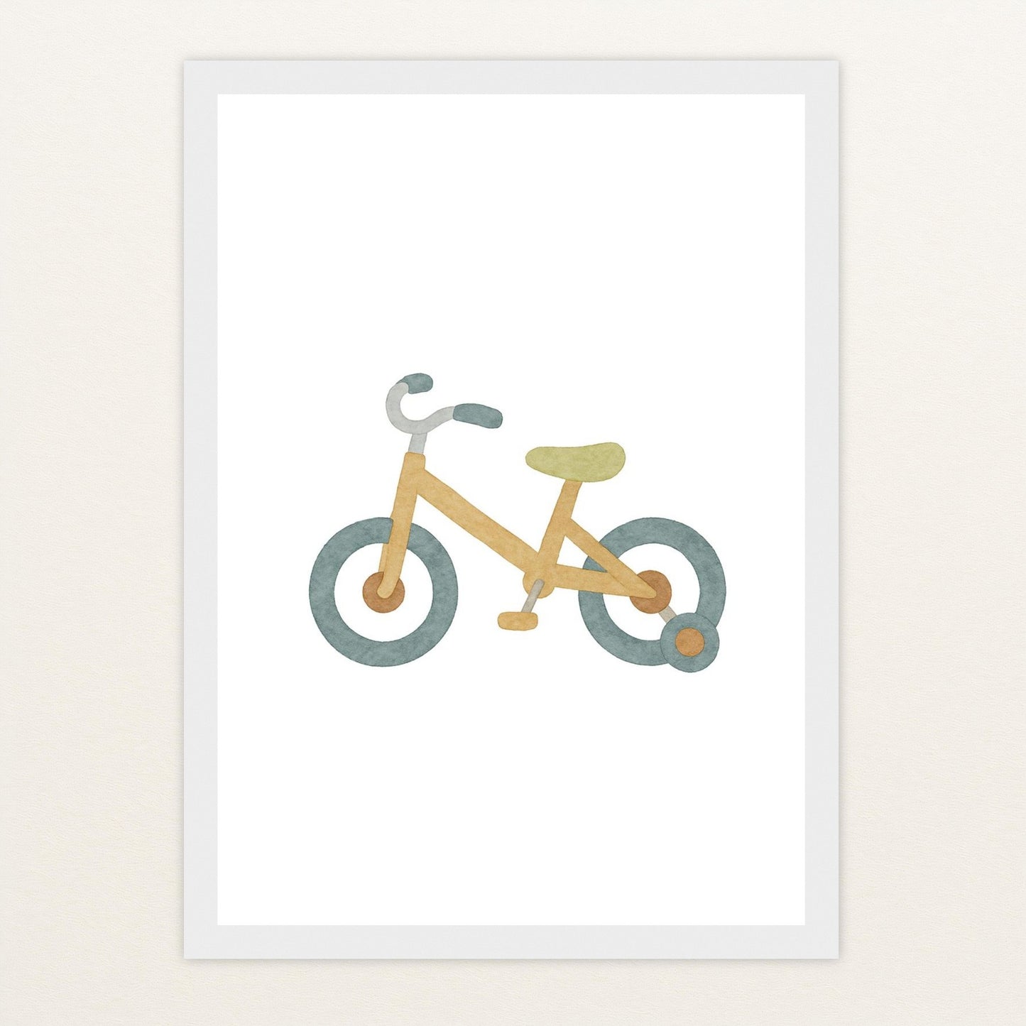 Fahrrad Poster mit Holzrahmen von tinylearner