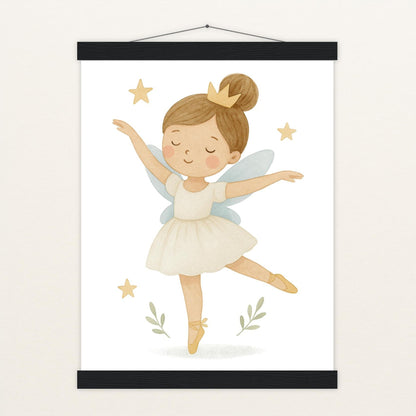 Fina die Fee - Motiv: "Ballett" Poster mit Leisten von tinylearner