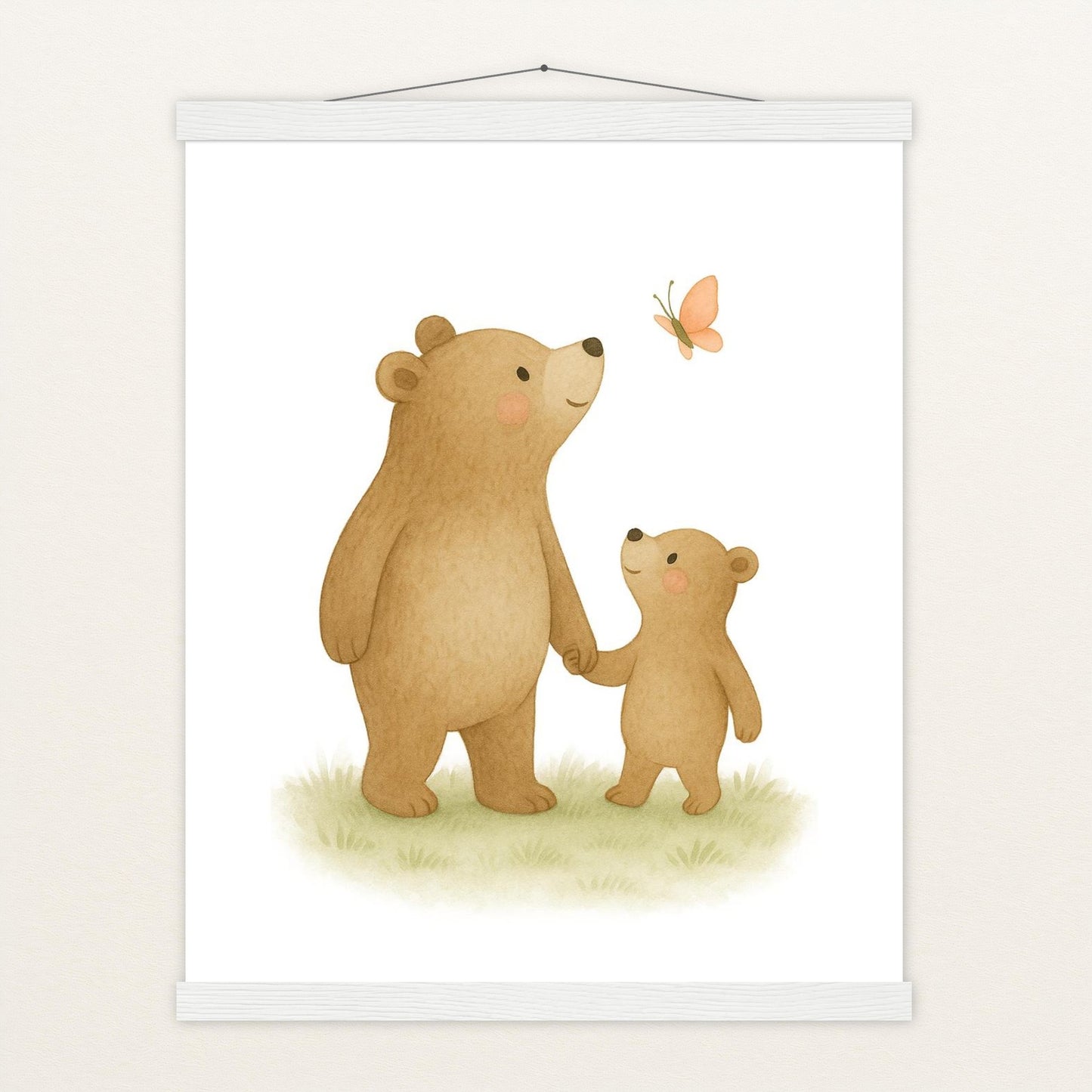 Balu der Bär - Motiv: "Schmetterling" Poster mit Leisten von tinylearner