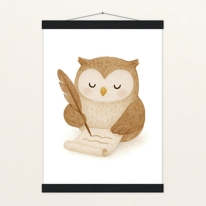 Emmi die Eule - Motiv: "Brief" Poster mit Leisten von tinylearner