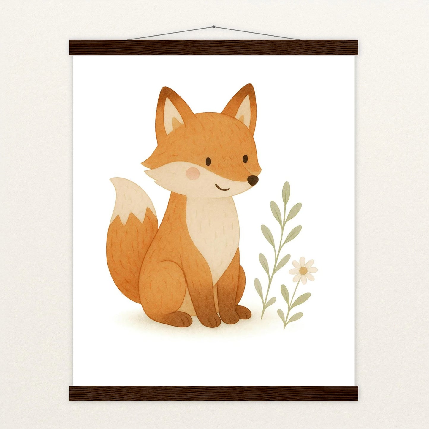 Finnegan der Fuchs Poster mit Leisten von tinylearner