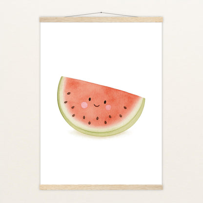Obst: Melone Poster mit Leisten von tinylearner
