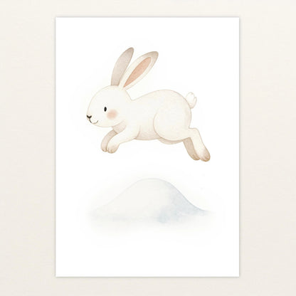 Sina der Schneehase - Motiv: "Schneehügel" Poster von tinylearner
