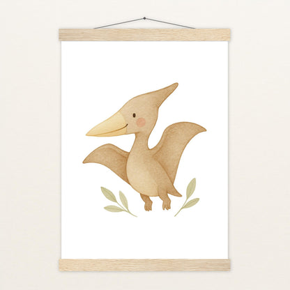 Dinosaurier Pteranodon Poster mit Leisten von tinylearner