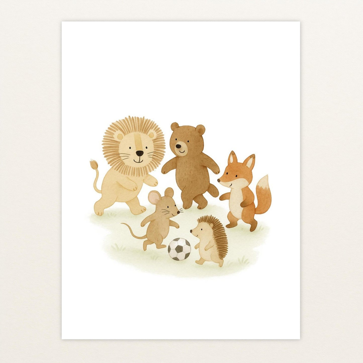 Tierfreunde - Motiv: "Fußball" Poster von tinylearner