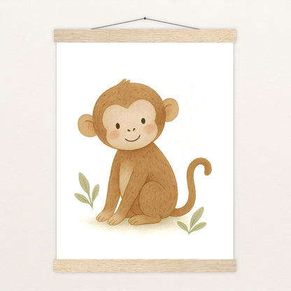 Aki der Affe Poster mit Leisten von tinylearner