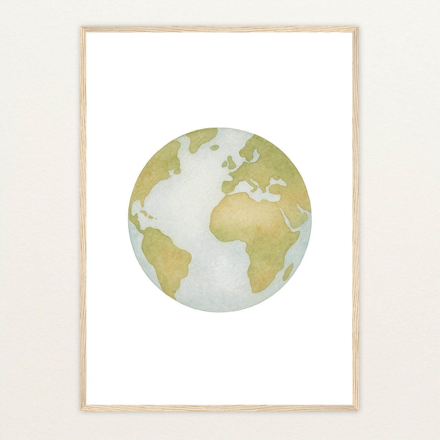 Erde Poster mit Holzrahmen von tinylearner