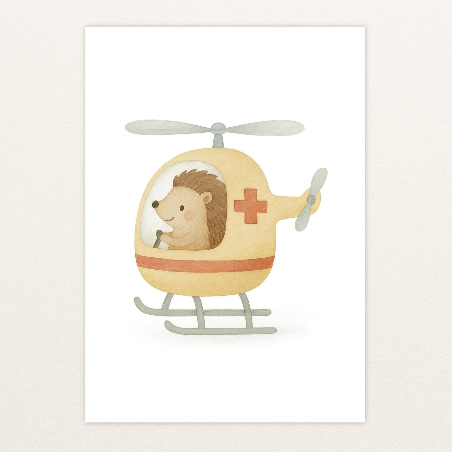 Iggi der Igel - Motiv: "Rettungshubschrauber" Poster von tinylearner