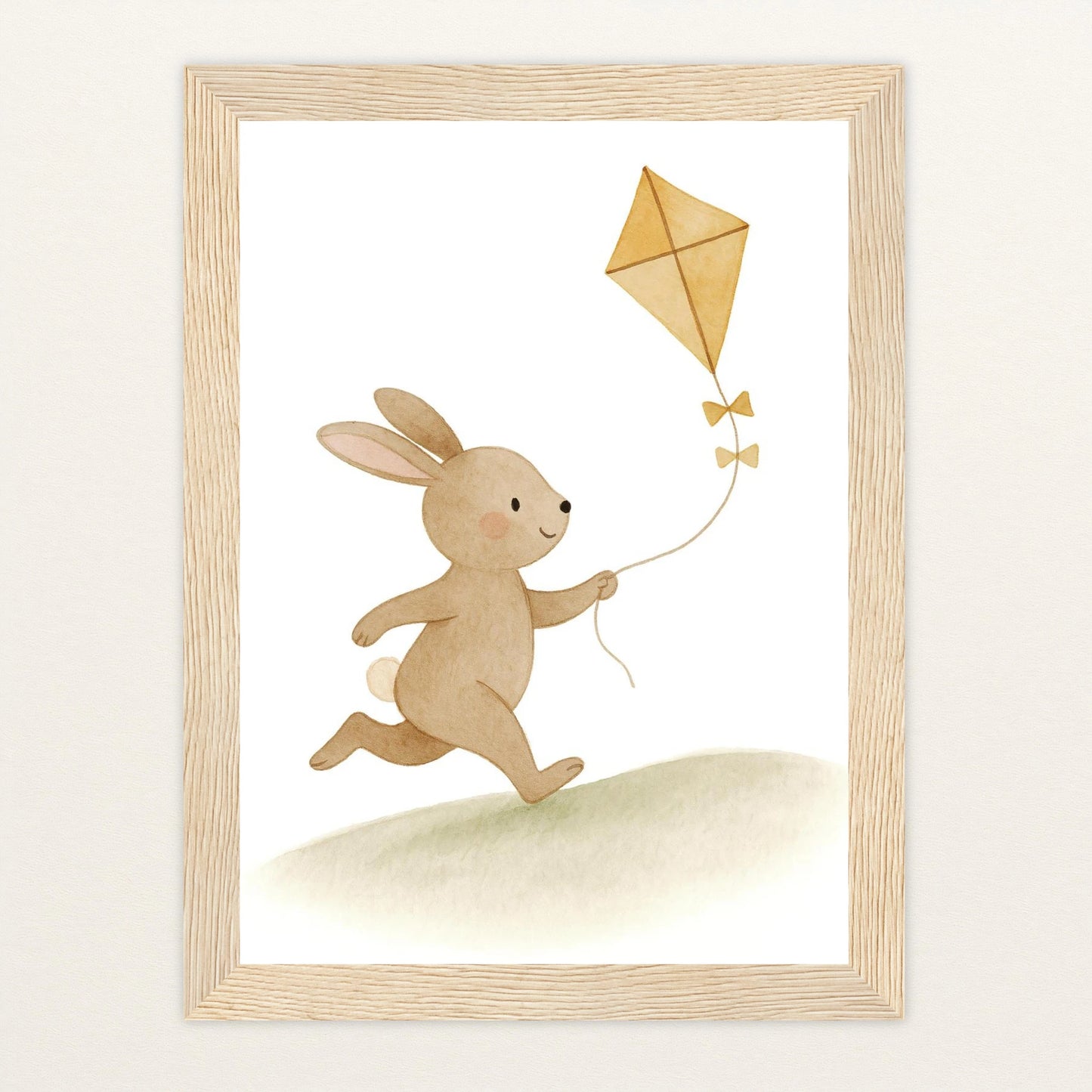 Holly der Hase - Motiv: "Drachen" Poster mit Holzrahmen von tinylearner