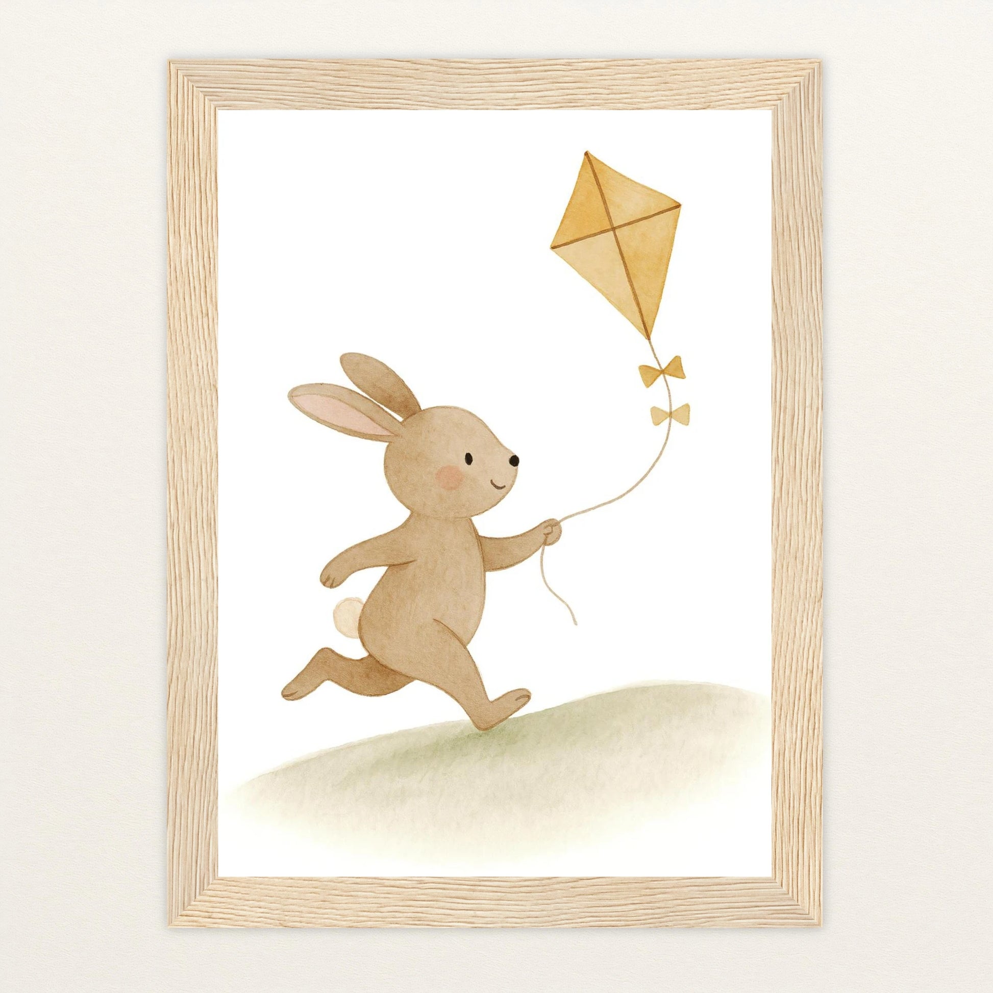 Holly der Hase - Motiv: "Drachen" Poster mit Holzrahmen von tinylearner