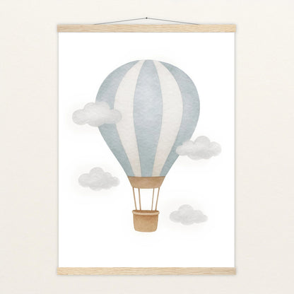 Heißluftballon Poster mit Leisten von tinylearner