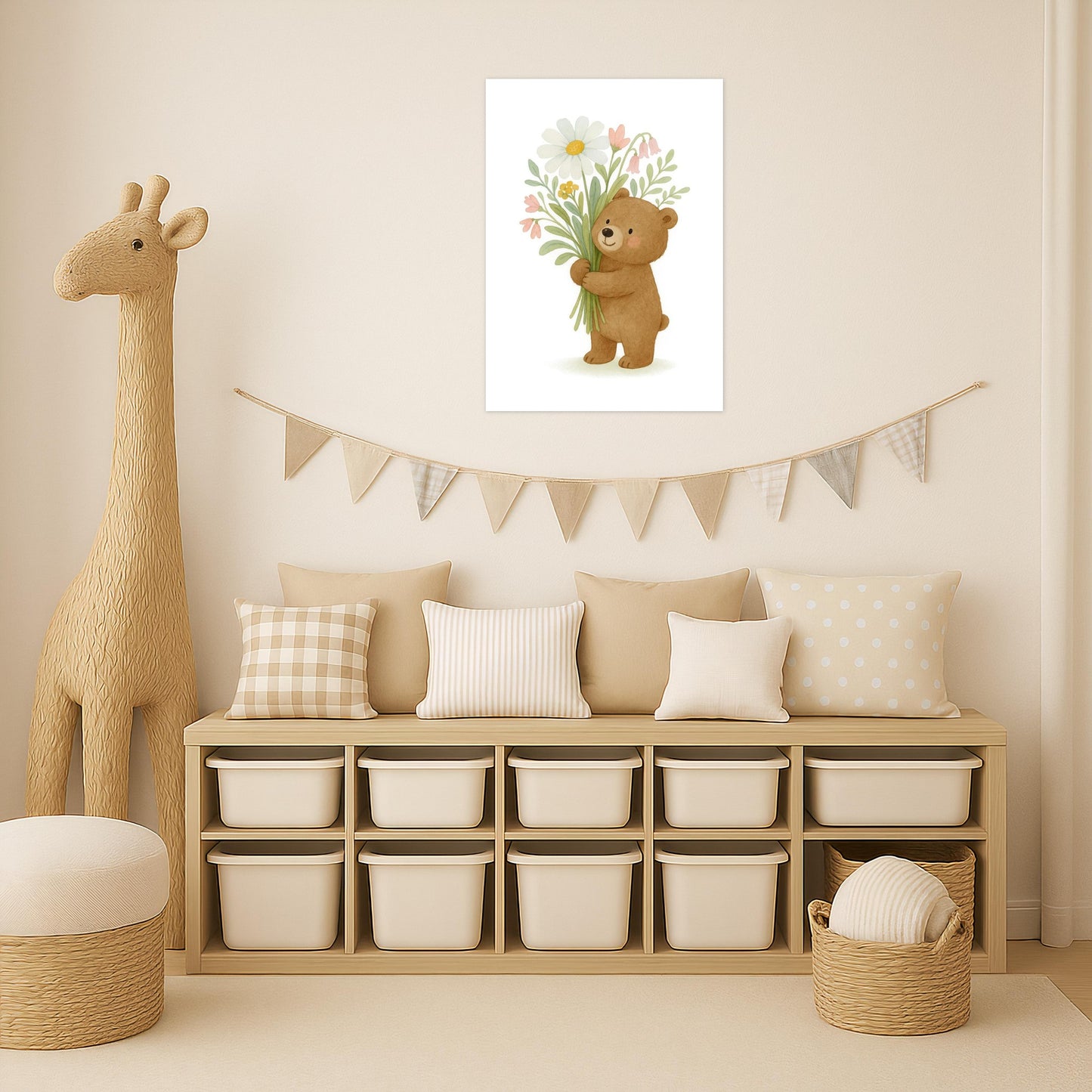 Balu der Bär - Motiv: "Blumenstrauß" Poster von tinylearner