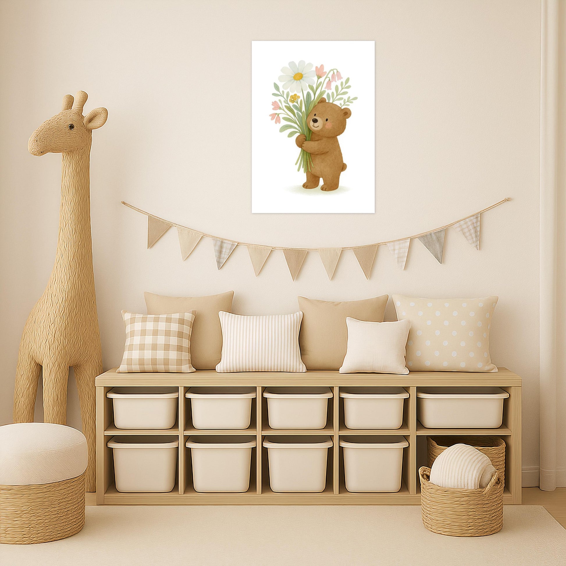Balu der Bär - Motiv: "Blumenstrauß" Poster von tinylearner