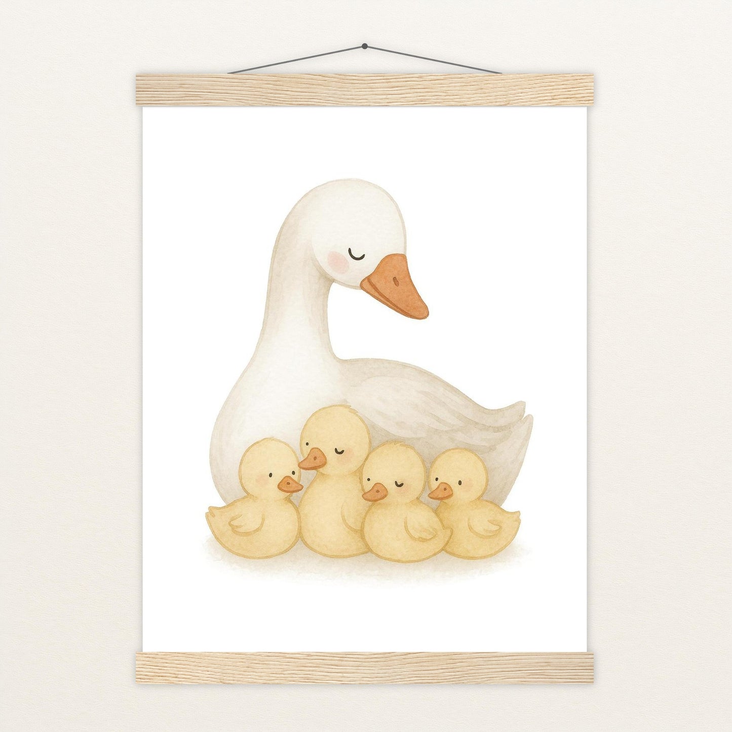 Gusi die Gans - Motiv: "Familie" Poster mit Leisten von tinylearner