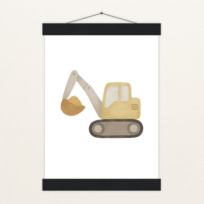 Bagger Poster mit Leisten von tinylearner