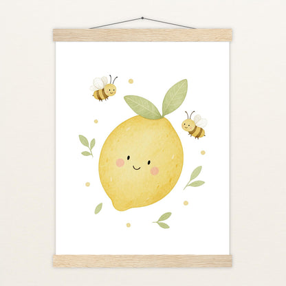 Obst: Zitrone Poster mit Leisten von tinylearner