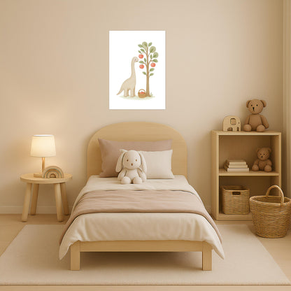 Dinosaurier Brachiosaurus - Motiv: "Apfelbaum" Poster von tinylearner