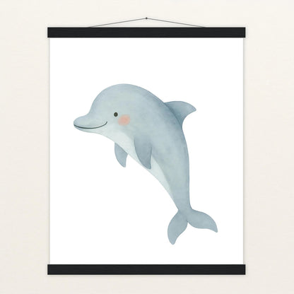 Dora der Delfin Poster mit Leisten von tinylearner