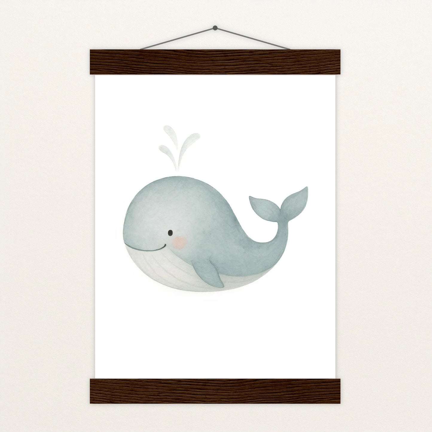 Willi der Wal Poster mit Leisten von tinylearner