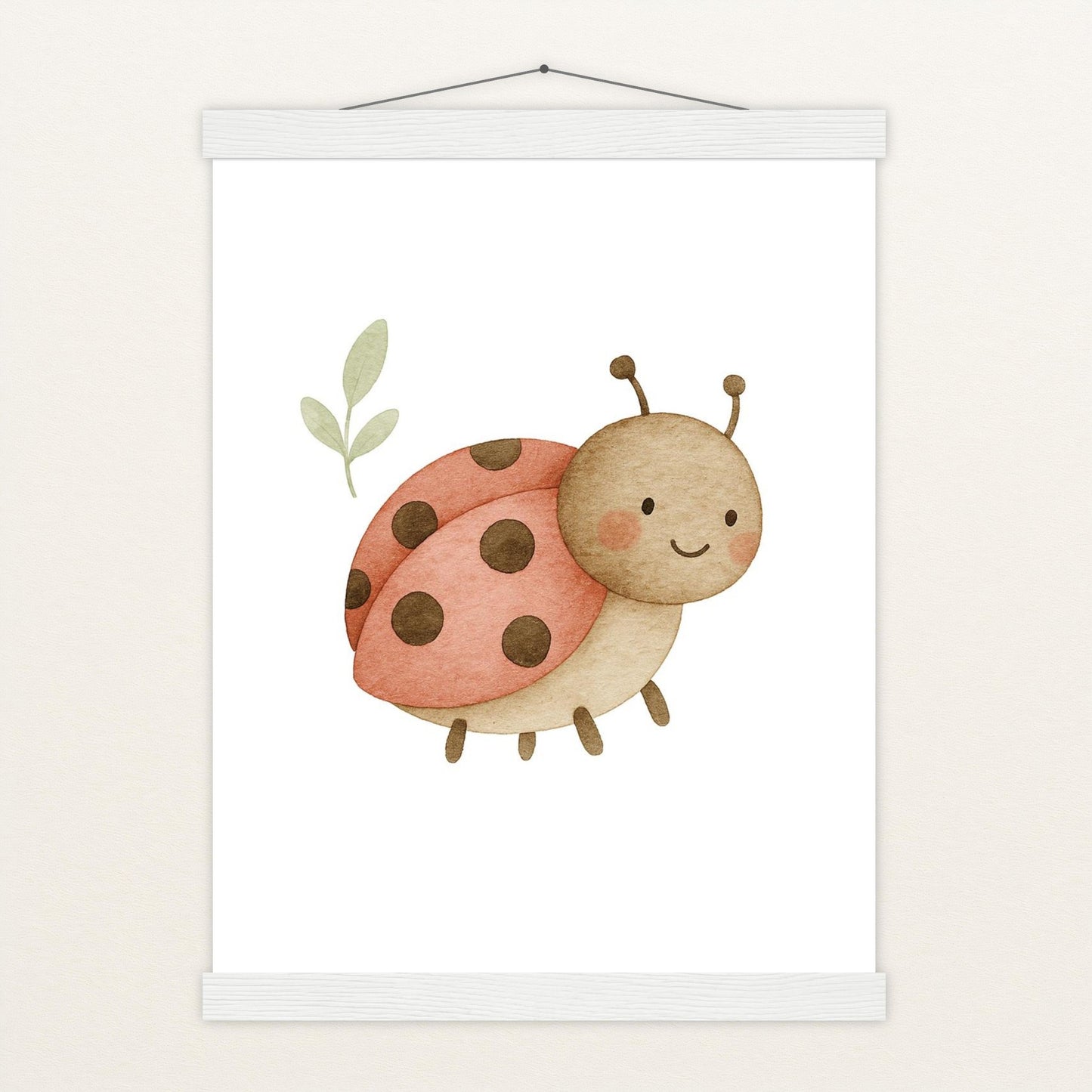 Marie der Marienenkäfer Poster mit Leisten von tinylearner