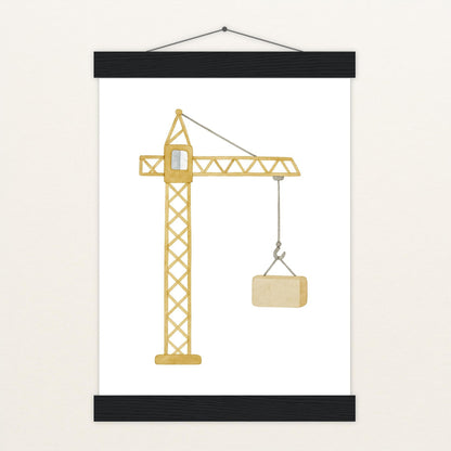 Kran Poster mit Leisten von tinylearner