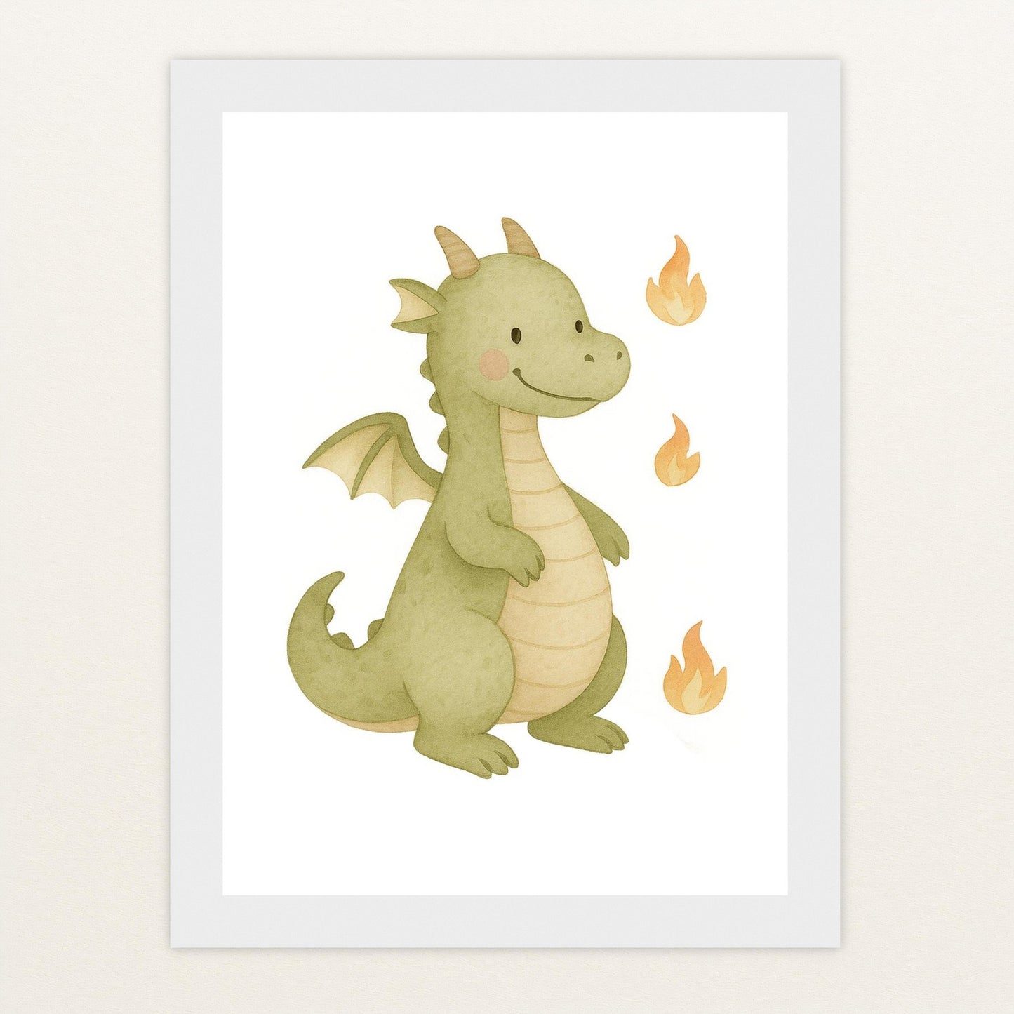 Drax der Drache Poster mit Holzrahmen von tinylearner