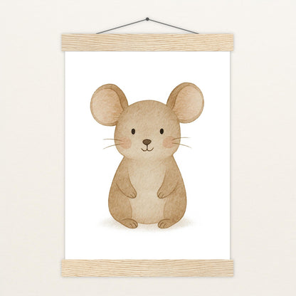 Mimi die Maus Poster mit Leisten von tinylearner