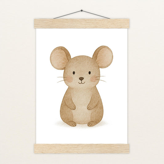 Mimi die Maus Poster mit Leisten von tinylearner