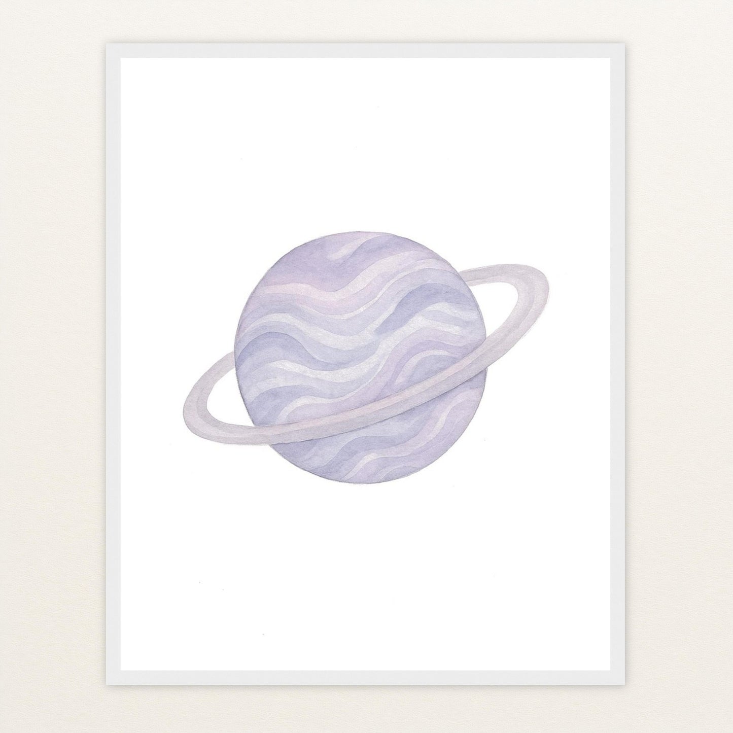 Planet Poster mit Holzrahmen von tinylearner