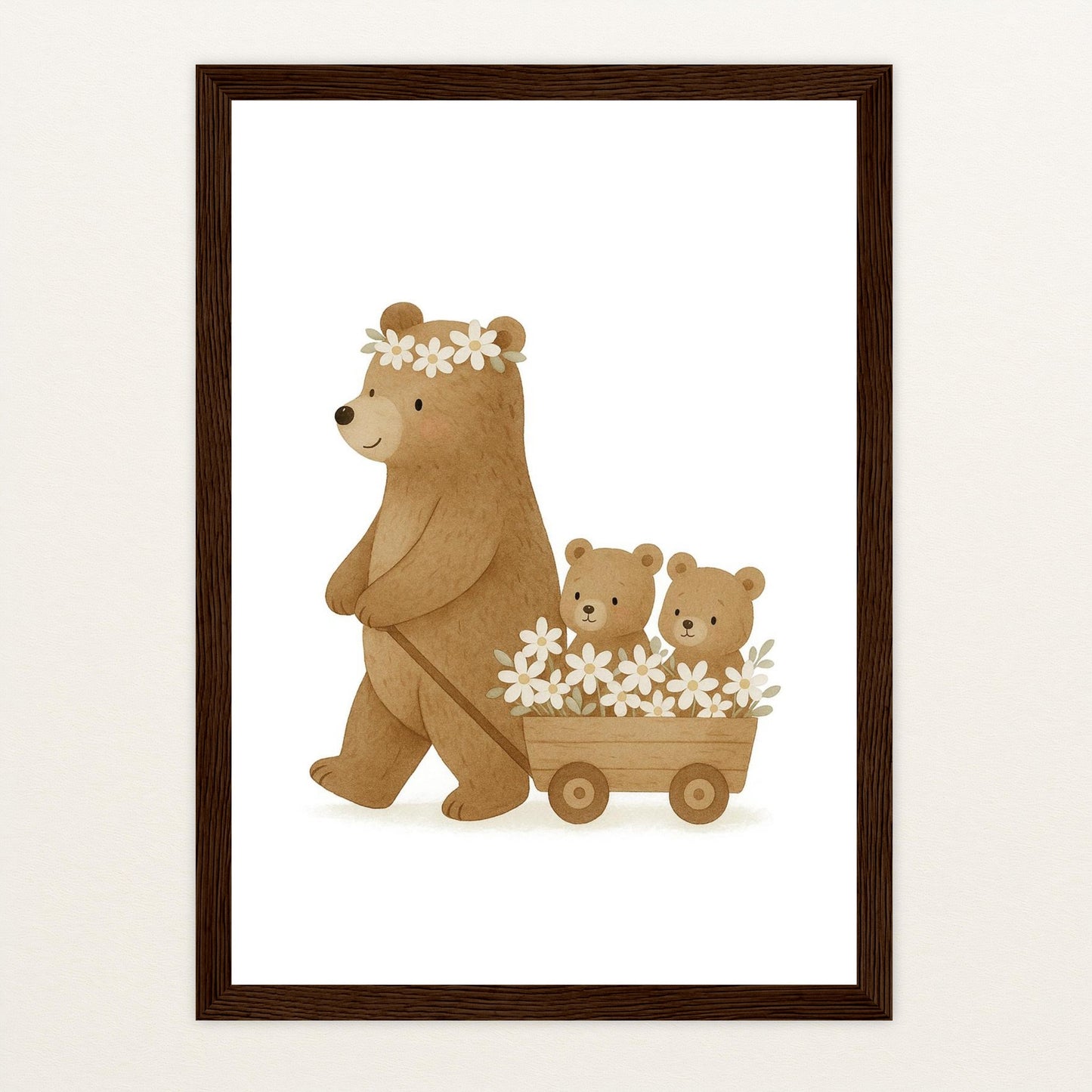 Balu der Bär - Motiv: "Bollerwagen" Poster mit Holzrahmen von tinylearner