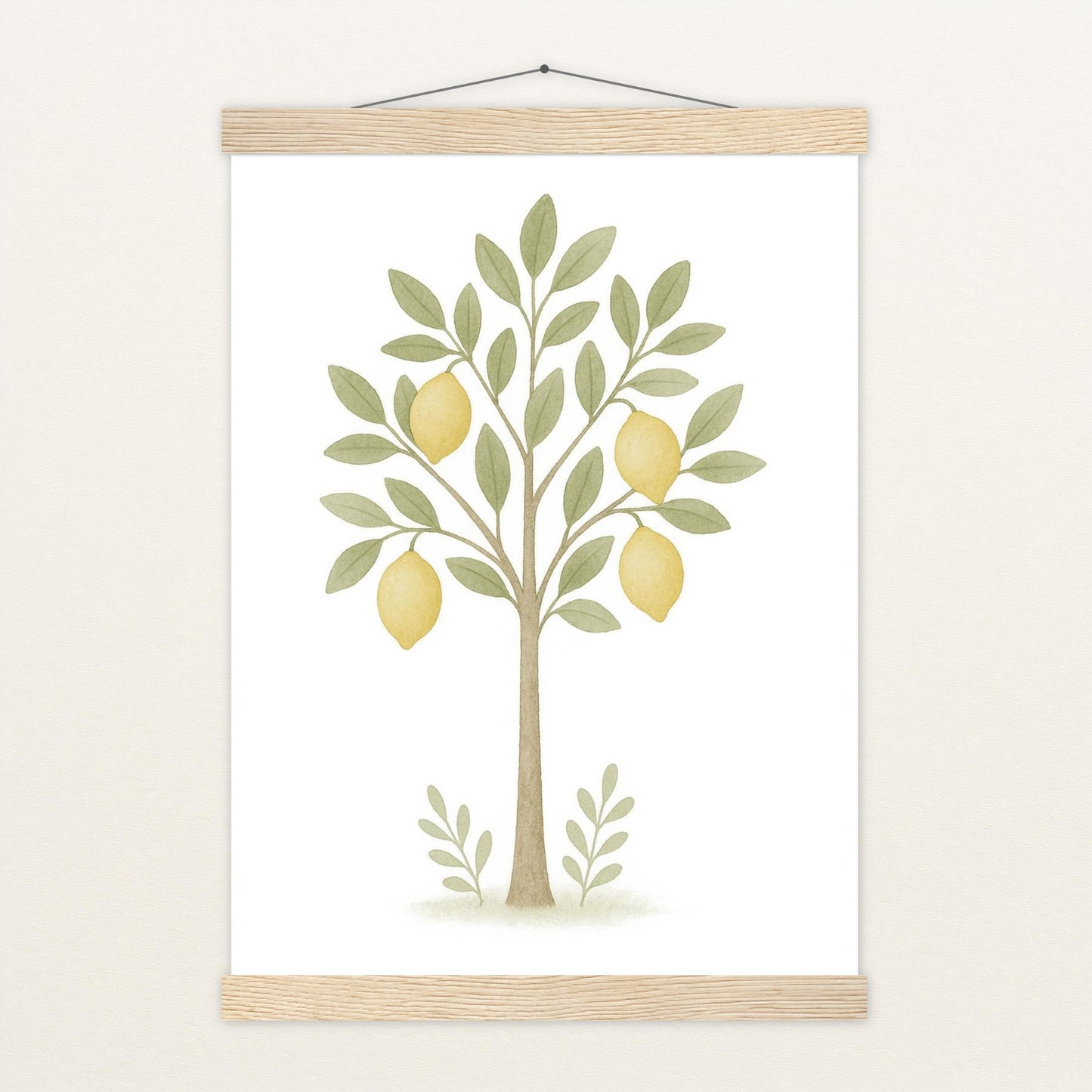Zitronenbaum Poster mit Leisten von tinylearner