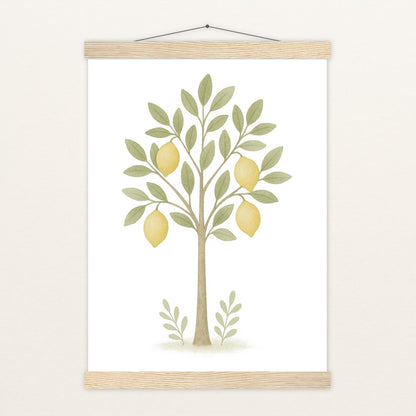 Zitronenbaum Poster mit Leisten von tinylearner