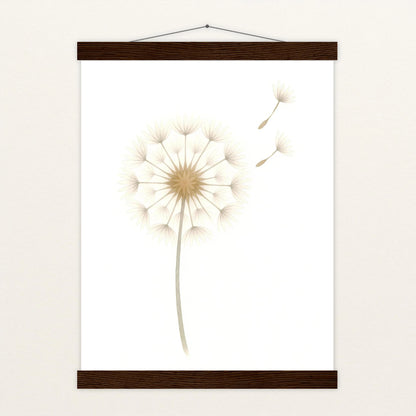 Löwenzahn Poster mit Leisten von tinylearner