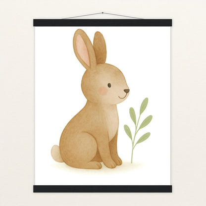Holly der Hase Poster mit Leisten von tinylearner